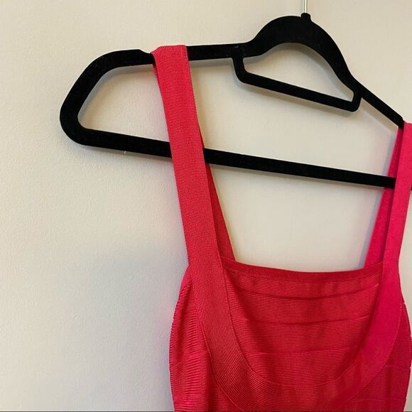 HERVE Leger “Valentine” Square Neck Bandage Dress - Picture 5 of 14